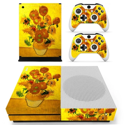 Sunflower painting decal skin for Xbox one S Console and 2.. Sunflower painting decal skin for Xbox one S Console and 2..