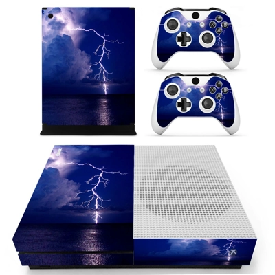 Electric Lightning sky decal skin for Xbox one S Console a.. Electric Lightning sky decal skin for Xbox one S Console a..