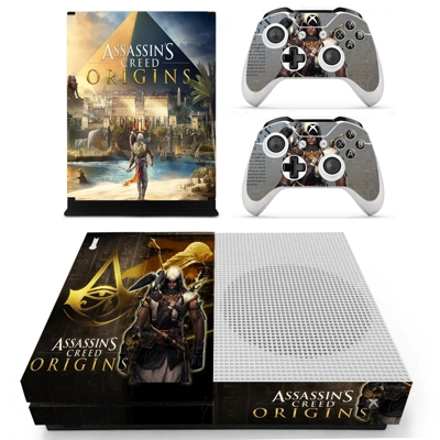 Assassin's Creed Origins decal skin for Xbox one S Console and 2 Controllers
