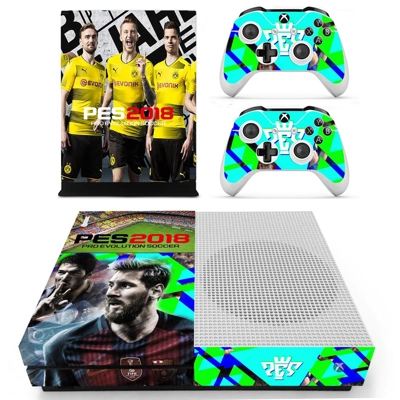 PES 2018 decal skin for Xbox one S Console and 2 Controllers PES 2018 decal skin for Xbox one S Console and 2 Controllers