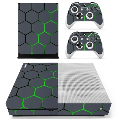 Hexagon Pattern Green Background decal skin for Xbox one S.. Hexagon Pattern Green Background decal skin for Xbox one S..