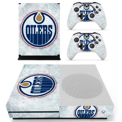Edmonton Oilers decal skin for Xbox one S Console and 2 Co.. Edmonton Oilers decal skin for Xbox one S Console and 2 Co..