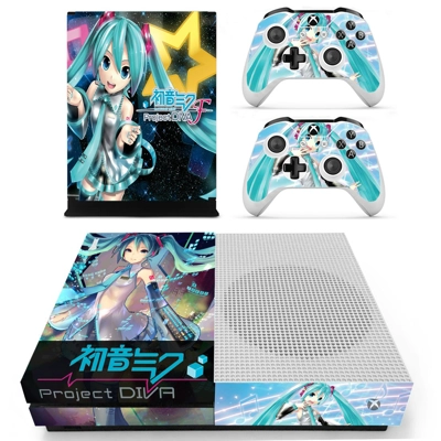 Hatsune Miku Project DIVA decal skin for Xbox one S Console and 2 Controllers