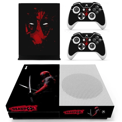 Deadpool decal skin for Xbox one S Console and 2 Controllers Deadpool decal skin for Xbox one S Console and 2 Controllers