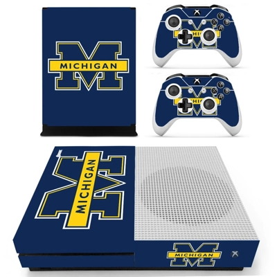 Michigan Wolverines football decal skin for Xbox one S Con.. Michigan Wolverines football decal skin for Xbox one S Con..