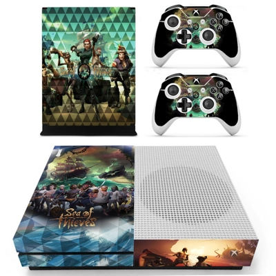Sea of Thieves decal skin for Xbox one S Console and 2 Controllers