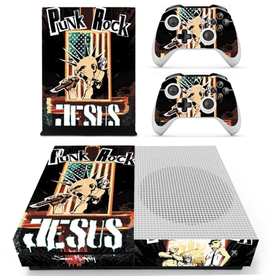 Punk Rock Jesus decal skin for Xbox one S Console and 2 Co.. Punk Rock Jesus decal skin for Xbox one S Console and 2 Co..