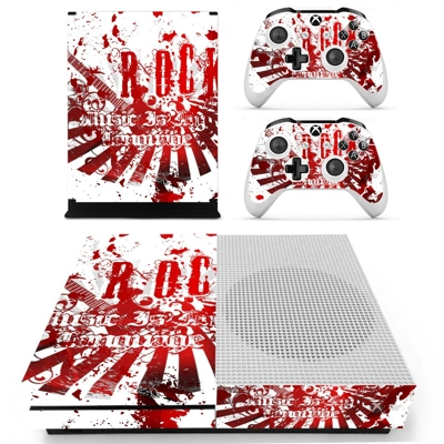 Rock music HD decal skin for Xbox one S Console and 2 Controllers