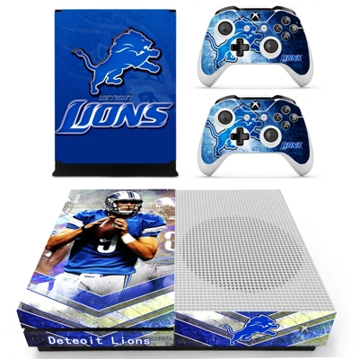 Deteoit lions decal skin for Xbox one S Console and 2 Cont.. Deteoit lions decal skin for Xbox one S Console and 2 Cont..