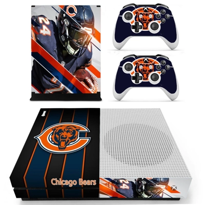 Chicago Bears decal skin for Xbox one S Console and 2 Cont.. Chicago Bears decal skin for Xbox one S Console and 2 Cont..