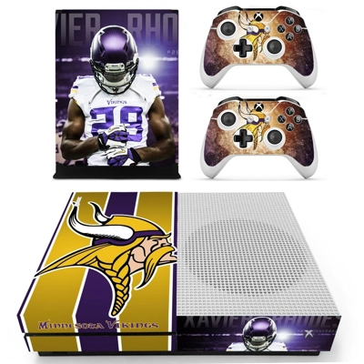 Minnesota Vikings decal skin for Xbox one S Console and 2 .. Minnesota Vikings decal skin for Xbox one S Console and 2 ..