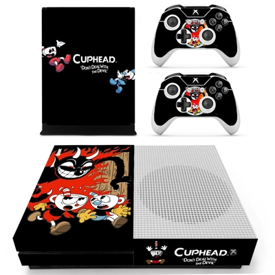 Cuphead decal skin for Xbox one S Console and 2 Controllers Cuphead decal skin for Xbox one S Console and 2 Controllers