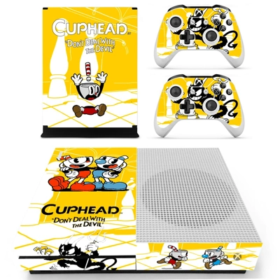 Cuphead decal skin for Xbox one S Console and 2 Controllers Cuphead decal skin for Xbox one S Console and 2 Controllers