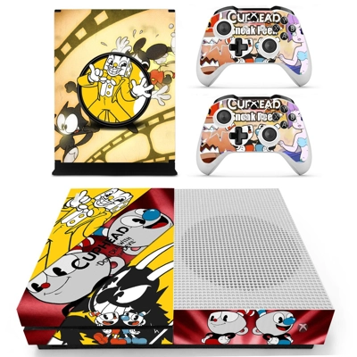 Cuphead decal skin for Xbox one S Console and 2 Controllers Cuphead decal skin for Xbox one S Console and 2 Controllers