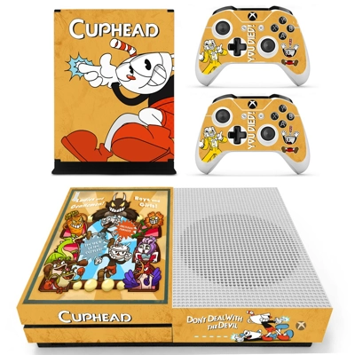 Cuphead decal skin for Xbox one S Console and 2 Controllers Cuphead decal skin for Xbox one S Console and 2 Controllers