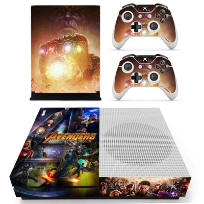 Avengers infinity war decal skin for Xbox one S Console and 2 Controllers