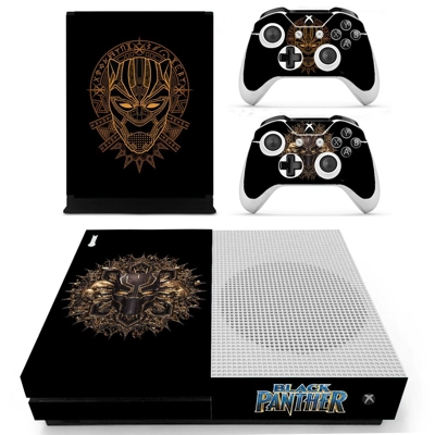 Black Panther decal skin for Xbox one S Console and 2 Cont.. Black Panther decal skin for Xbox one S Console and 2 Cont..