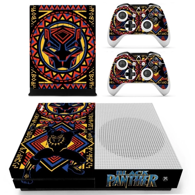 Black Panther decal skin for Xbox one S Console and 2 Cont.. Black Panther decal skin for Xbox one S Console and 2 Cont..