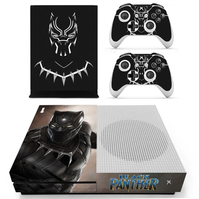 Black Panther decal skin for Xbox one S Console and 2 Cont.. Black Panther decal skin for Xbox one S Console and 2 Cont..