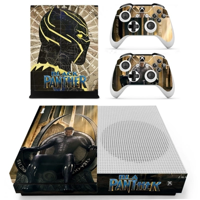 Black Panther decal skin for Xbox one S Console and 2 Cont.. Black Panther decal skin for Xbox one S Console and 2 Cont..