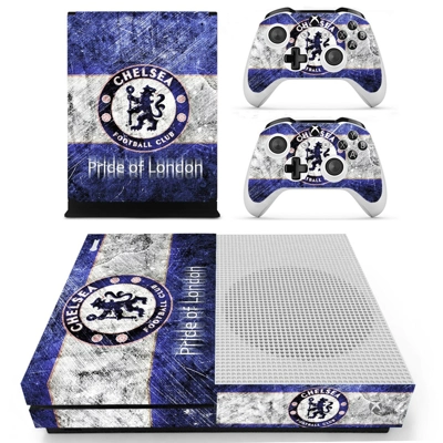 Chelsea FC decal skin for Xbox one S Console and 2 Control.. Chelsea FC decal skin for Xbox one S Console and 2 Control..