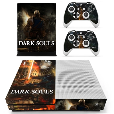 Dark Souls decal skin for Xbox one S Console and 2 Control.. Dark Souls decal skin for Xbox one S Console and 2 Control..