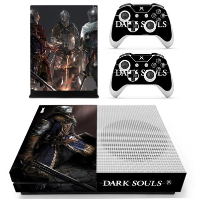 Dark Souls decal skin for Xbox one S Console and 2 Control.. Dark Souls decal skin for Xbox one S Console and 2 Control..