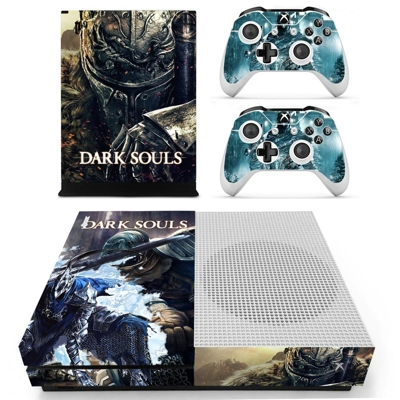 Dark Souls decal skin for Xbox one S Console and 2 Control.. Dark Souls decal skin for Xbox one S Console and 2 Control..
