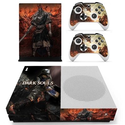 Dark Souls decal skin for Xbox one S Console and 2 Control.. Dark Souls decal skin for Xbox one S Console and 2 Control..