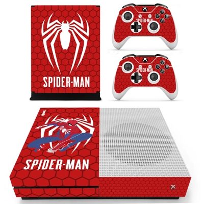 Spider Man decal skin for Xbox one S Console and 2 Control.. Spider Man decal skin for Xbox one S Console and 2 Control..