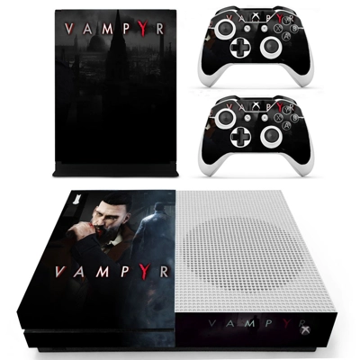 Vampyr decal skin for Xbox one S Console and 2 Controllers Vampyr decal skin for Xbox one S Console and 2 Controllers