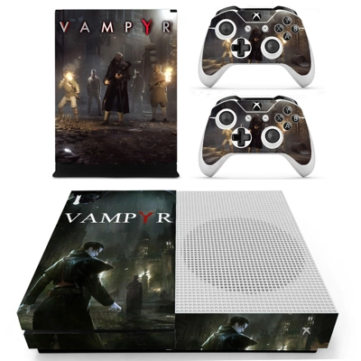 Vampyr decal skin for Xbox one S Console and 2 Controllers Vampyr decal skin for Xbox one S Console and 2 Controllers
