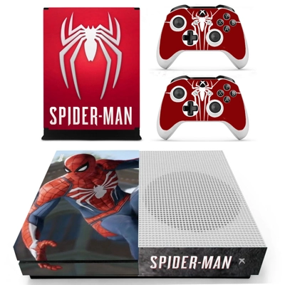 Spider Man decal skin for Xbox one S Console and 2 Controllers