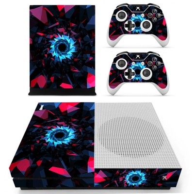 Abstract Wallpaper decal skin for Xbox one S Console and 2 Controllers