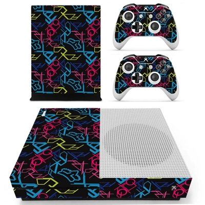 Abstract Wallpaper decal skin for Xbox one S Console and 2 Controllers