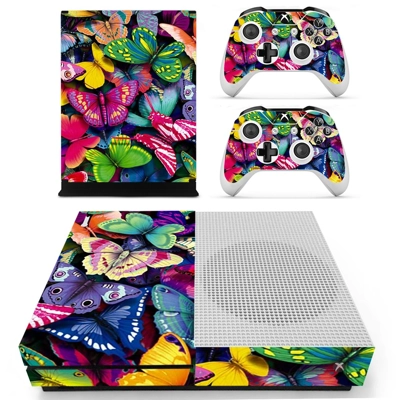 Colorful Butterflies decal skin for Xbox one S Console and.. Colorful Butterflies decal skin for Xbox one S Console and..