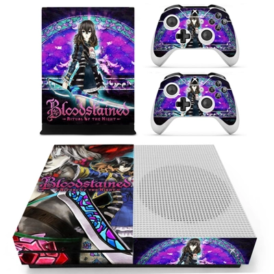 Bloodstained Ritual of the Night decal skin for Xbox one S Console and 2 Controllers
