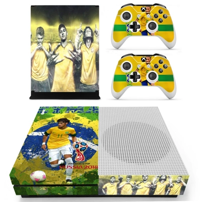 2018 FIFA World Cup CBF Neymar decal skin for Xbox one S Console and 2 Controllers