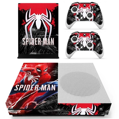 Spider Man decal skin for Xbox one S Console and 2 Control.. Spider Man decal skin for Xbox one S Console and 2 Control..