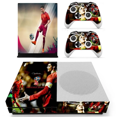 2018 Cristiano Ronaldo decal skin for Xbox one S Console and 2 Controllers