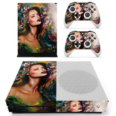 Lady Wallpaper decal skin for Xbox one S Console and 2 Con.. Lady Wallpaper decal skin for Xbox one S Console and 2 Con..