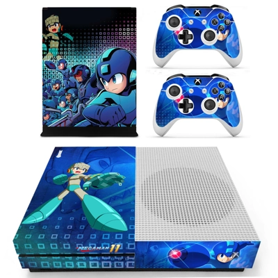 Mega Man decal skin for Xbox one S Console and 2 Controllers Mega Man decal skin for Xbox one S Console and 2 Controllers