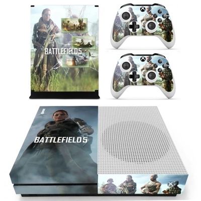 Battlefield 5 decal skin for Xbox one S Console and 2 Controllers