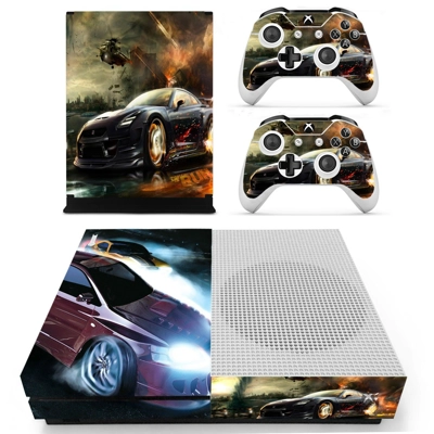 Car Wallpaper decal skin for Xbox one S Console and 2 Controllers
