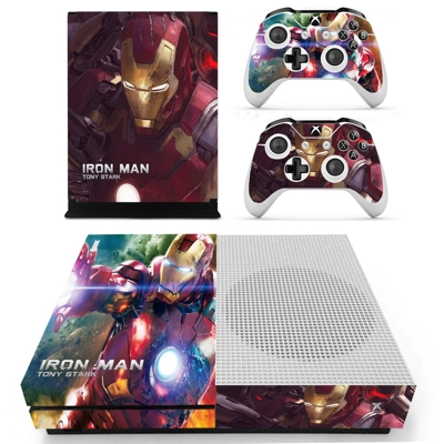 Iron Man tony stark decal skin for Xbox one S Console and 2 Controllers
