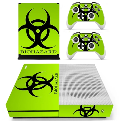Biohazard decal skin for Xbox one S Console and 2 Controll.. Biohazard decal skin for Xbox one S Console and 2 Controll..