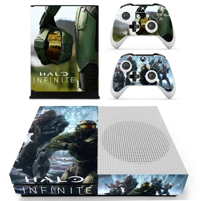 Halo Infinite decal skin for Xbox one S Console and 2 Cont.. Halo Infinite decal skin for Xbox one S Console and 2 Cont..
