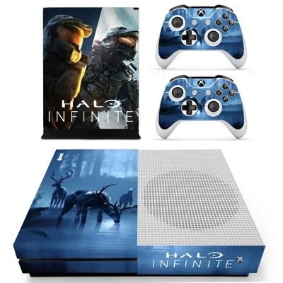 Halo Infinite decal skin for Xbox one S Console and 2 Cont.. Halo Infinite decal skin for Xbox one S Console and 2 Cont..