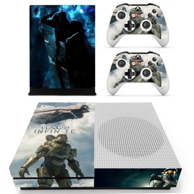 Halo Infinite decal skin for Xbox one S Console and 2 Cont.. Halo Infinite decal skin for Xbox one S Console and 2 Cont..