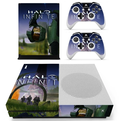 Halo Infinite decal skin for Xbox one S Console and 2 Cont.. Halo Infinite decal skin for Xbox one S Console and 2 Cont..
